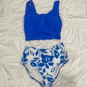 Blue Floral Tankini Set 💙